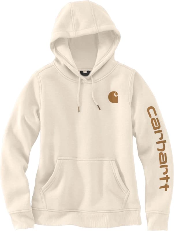 Carhartt Clarksburg Logo, hoody women , color: Beige/Brown (W24) , size: L