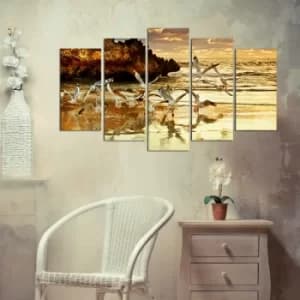 5PMDF-52 Multicolor Decorative MDF Painting (5 Pieces)