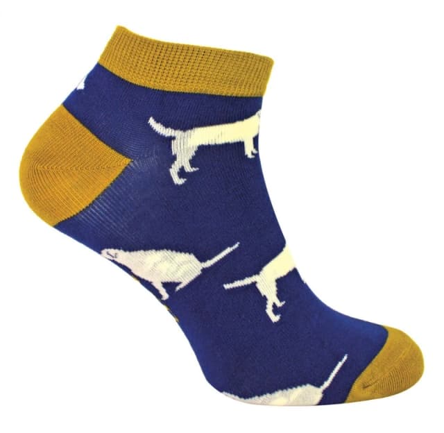 Mr Heron Mr Heron Men 1 Pack Animal Themed Bamboo Trainer Socks in Mid Navy Size: 6-11 Mid Navy 6-11 Male 5056632602650