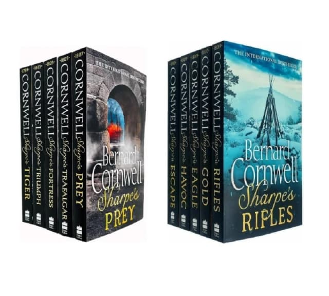 Bernard Cornwell Richard Sharpe Series 1 To 10 - 10 Books Set Bernard Cornwell Books