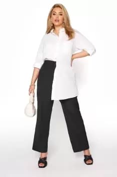 Straight Leg Trousers with Elasticated Waistband