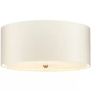 Elstead - LightBox Fletcher 22 Flush Ceiling Light with Aged Brass Finial