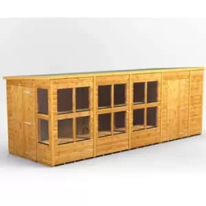 18x6 Power Pent Potting Shed Combi Building including 6ft Side Store
