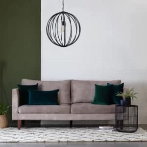 Iconic Astoria Extra Large Electric Pendant in Black
