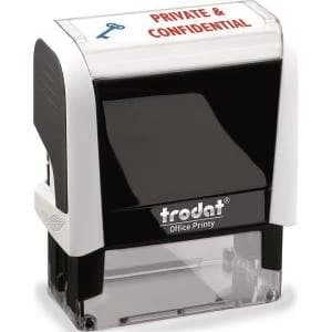 Trodat Printy 4912 46mm x 18mm Self Inking Word Stamp RedBlue Private