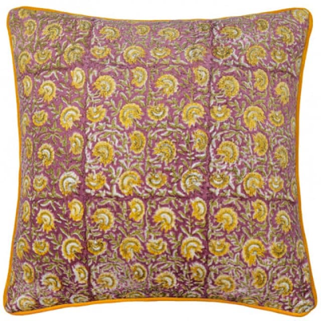 Chedworth Piped Velvet Filled Cushion 50cm x 50cm Rose Gold