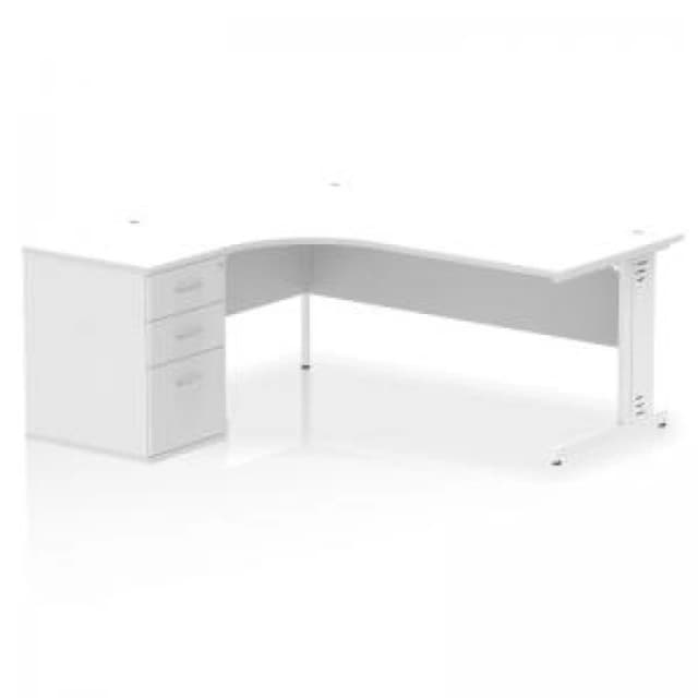 Dynamic Office Solutions Impulse 1800mm Cable Managed Left Crescent Desk Workstation I004160
