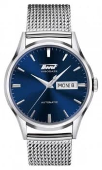 Tissot Mens Heritage Visodate Stainless Steel Mesh Watch