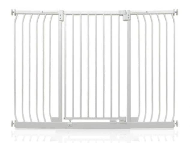 Safetots Extra Tall Elite Safety Gate, 143Cm - 152Cm, Matt White, Extra Tall 96.8Cm In Height, Pressure Fit Stair Gate