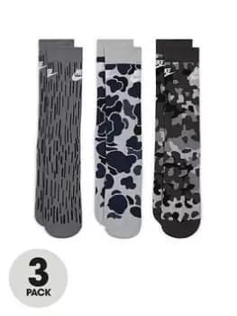 Nike Everyday Essential Crew Socks, Multi-Color/White, size: M, Unisex, Socks, DH3414-902