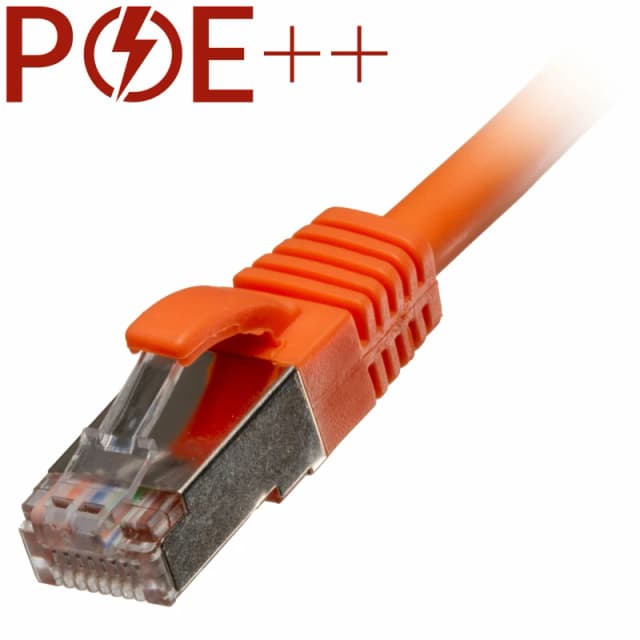 Cablenet 0.5m Cat6a RJ45 Orange S/FTP LSOH 26AWG Snagless Booted Patch