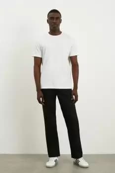 Mens Black Straight Fit Jean