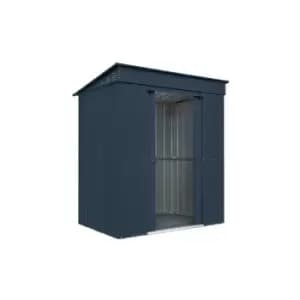 Lotus - 6x4 Anthracite Grey Metal Pent Shed - Anthracite Grey