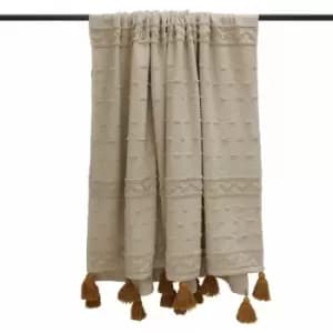 Furn Throw (One Size) (Ochre Yellow/Beige) - Ochre Yellow/Beige