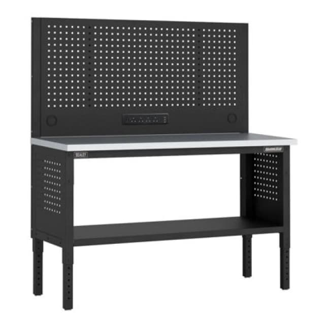 Sealey Superline Pro Modular Stainless Steel Top Workbench and Pegboard APMWB60COMBOSS Length: 1.52m