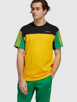 Adidas Originals Spirit Us Classics T-Shirt - Green/Black/Yellow