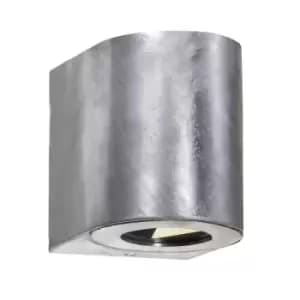 Canto LED Dimmable Outdoor Up Down Wall Lamp Galvanized, IP44, 2700K