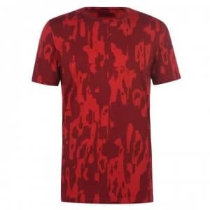 Hugo Boss Daisch Camo T-Shirt Red Camo Size L Men