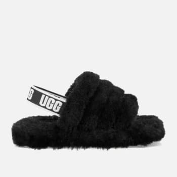 UGG Kids Fluff Yeah Slide Slippers - Black - UK 1 Kids