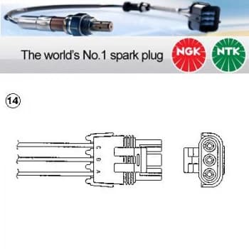 1x NGK NTK Oxygen O2 Lambda Sensor OZA55-R2 OZA55R2 (0123)