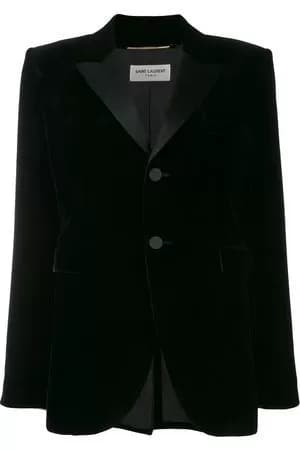 Mint Velvet Textured Extended Shoulder Fitted Double Breasted Blazer - Black