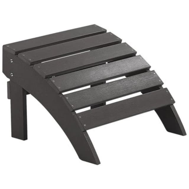 Beliani Garden Footstool Adirondack Dark Grey