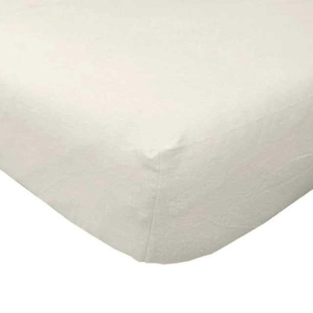 Homescapes Brushed Cotton Fitted Sheet 100% Cotton Luxury Flannelette Cream