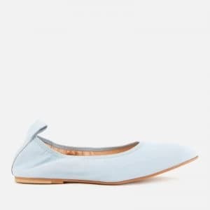 Clarks Womens Pure Leather Ballet Flats - Pale Blue - UK 8