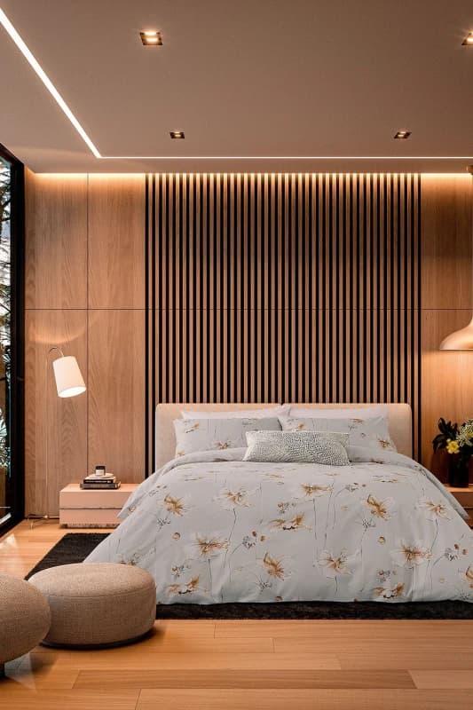 Nalu Nicole Scherzinger 'Alaula' Cotton Duvet Cover Set Stone