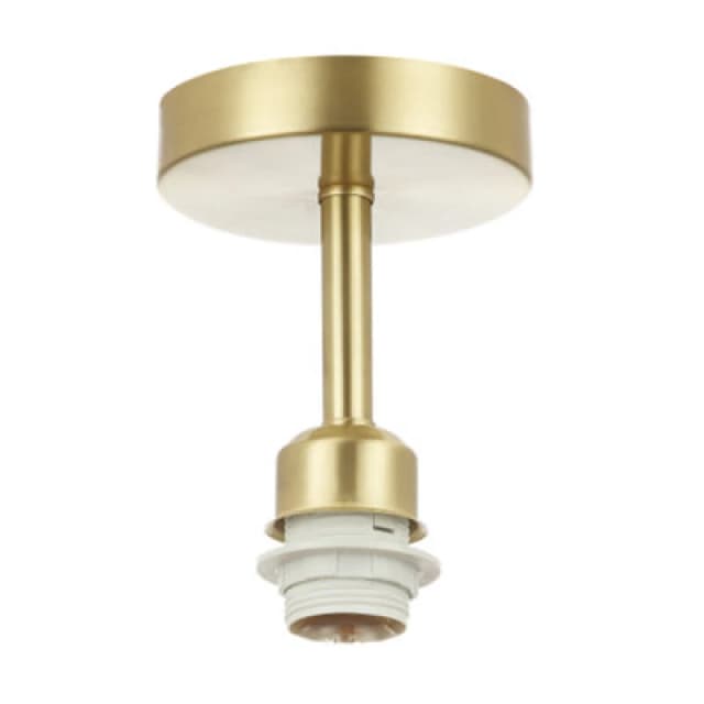 Happy Homewares Satin Brass Gold Plated Ceiling Light Fitting For Industrial Style Light Bulbs