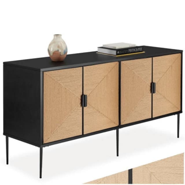 Tectake Sideboard Juna - Black/brown