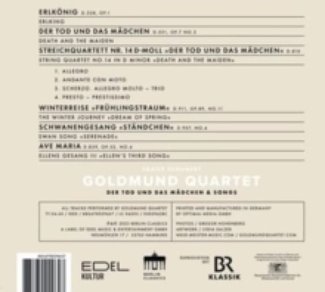 Franz Schubert: Der Tod Und Das Mdchen & Songs CD / Album