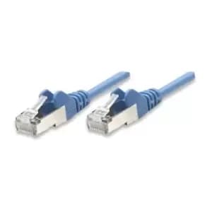 Intellinet Network Patch Cable Cat5e 10m Blue CCA SF/UTP PVC RJ45 Gold Plated Contacts Snagless Booted Lifetime Warranty Polybag