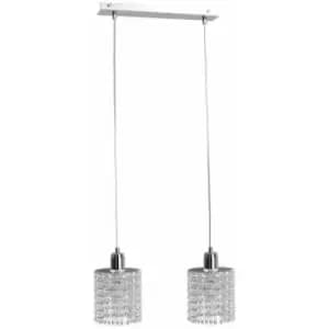 Keter Diament Bar Pendant Ceiling Light Hanging Droplets, 50cm, 2x E27