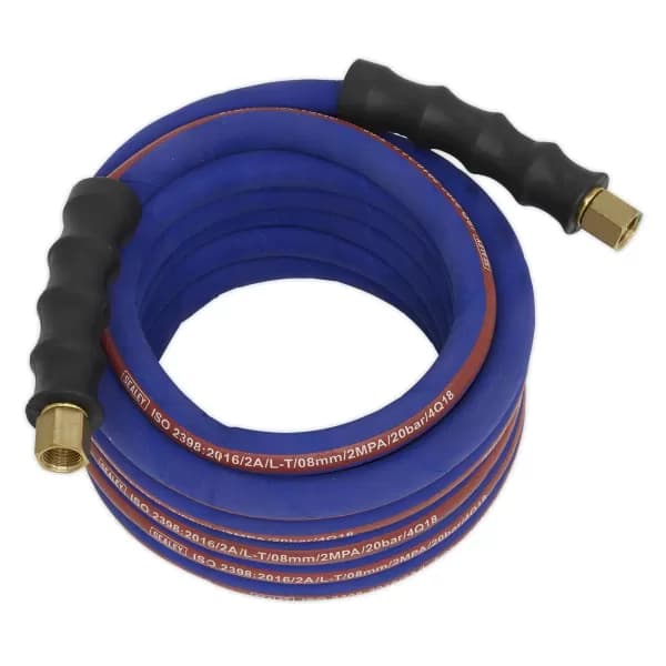 Genuine SEALEY AH5R Air Hose 5mtr x Ø8mm with 1/4BSP Unions Extra Heavy-Duty