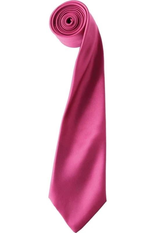 Premier Premier Colours Satin Tie in Pink Pink One Size Unisex 5063470722877
