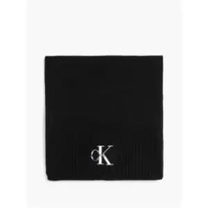 Calvin Klein Jeans Monologo Embro Knit Scarf - Black