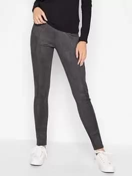 Long Tall Sally Grey Suedette Legging, Grey, Size 18, Women