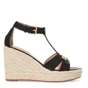 Lauren by Ralph Lauren Hale Espadrille Wedge Sandals - Black