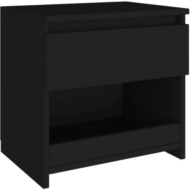 VIDAXL Bedside Cabinet Black 40x30x39cm Engineered Wood Vidaxl 8720286352915
