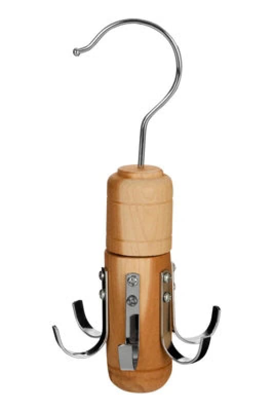 Premier Housewares The Dandy Sparrow Cedar Wood 6 Hook Tie And Belt Hanger Natural