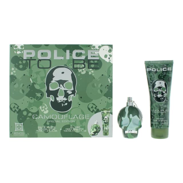 Police To Be Camouflage 2 Piece Gift Set: Eau de Toilette 75ml - Body Lotion 100ml