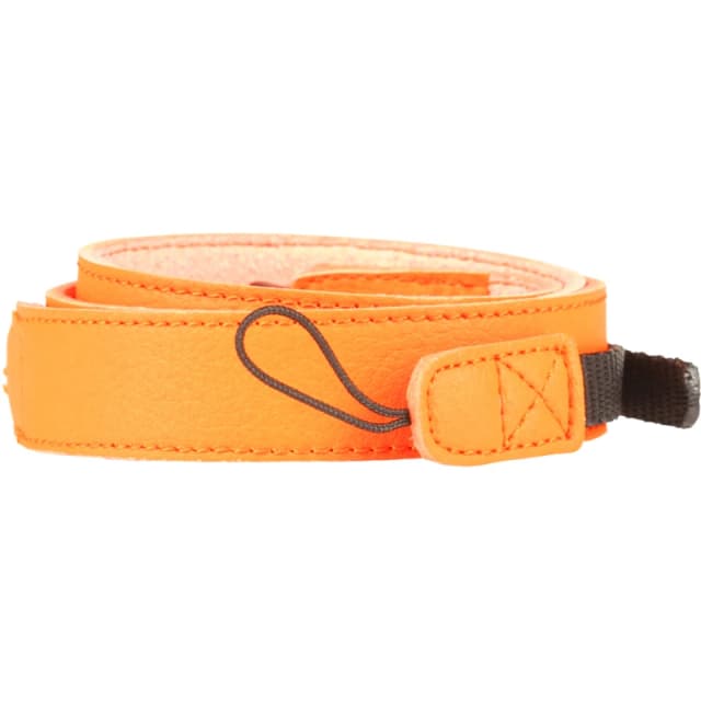 Praktica Genuine Leather Camera Neck Strap 1070mm x 20mm Wide - Orange