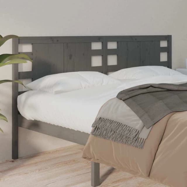 VIDAXL Headboard Grey 166x4x100cm Solid Wood Pine Vidaxl 8720287006633