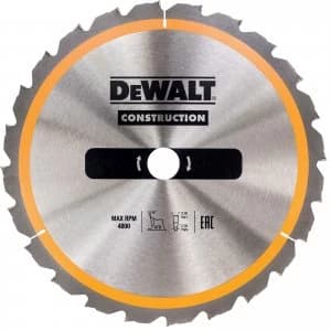 DEWALT Construction Circular Saw Blade 165mm 18T 20mm