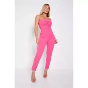 I Saw It First Pink Twist Front Jumpsuit - Pink