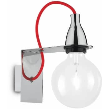 Ideal Lux Lighting - Ideal Lux Minimal - 1 Light Wall Light Chrome, E27