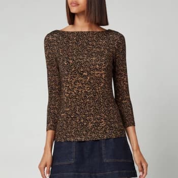 Ted Baker Womens Mairii Half Sleeve Jersey T-Shirt - Light Brown - UK 12