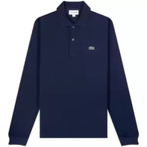 Long-sleeve Lacoste Classic Fit L.12.12 Polo Shirt Size 2 - XS Navy Blue
