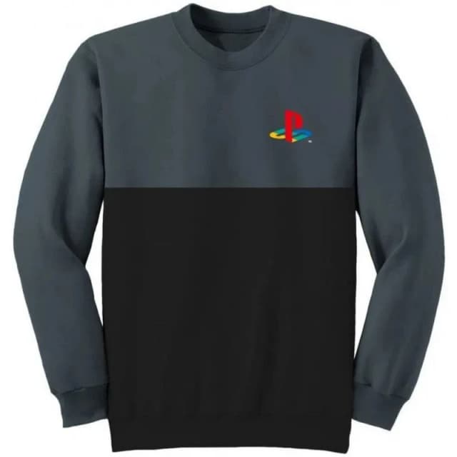 Playstation Mens Classic Logo Sweatshirt in Black Size: Medium Black Male M